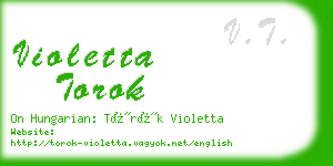 violetta torok business card